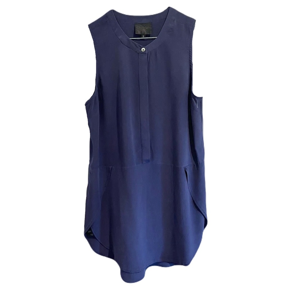 Quinn Sleeveless Silk Split Hem Tunic